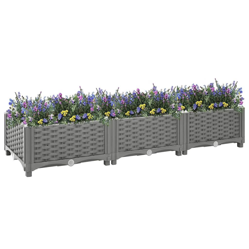 Fioriera Rialzata 120x40x23 cm in Polipropilene - homemem39