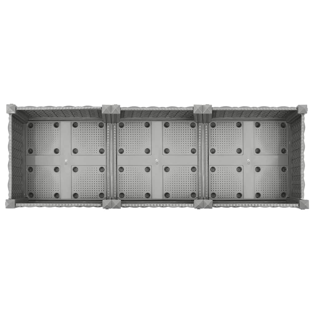 Fioriera Rialzata 120x40x23 cm in Polipropilene - homemem39
