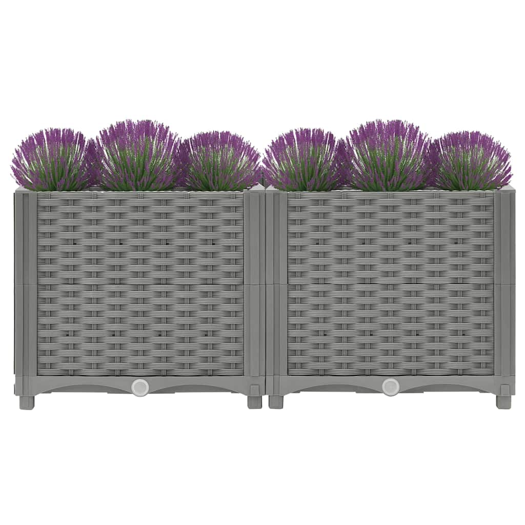 Fioriera Rialzata 80x40x38 cm in Polipropilene - homemem39