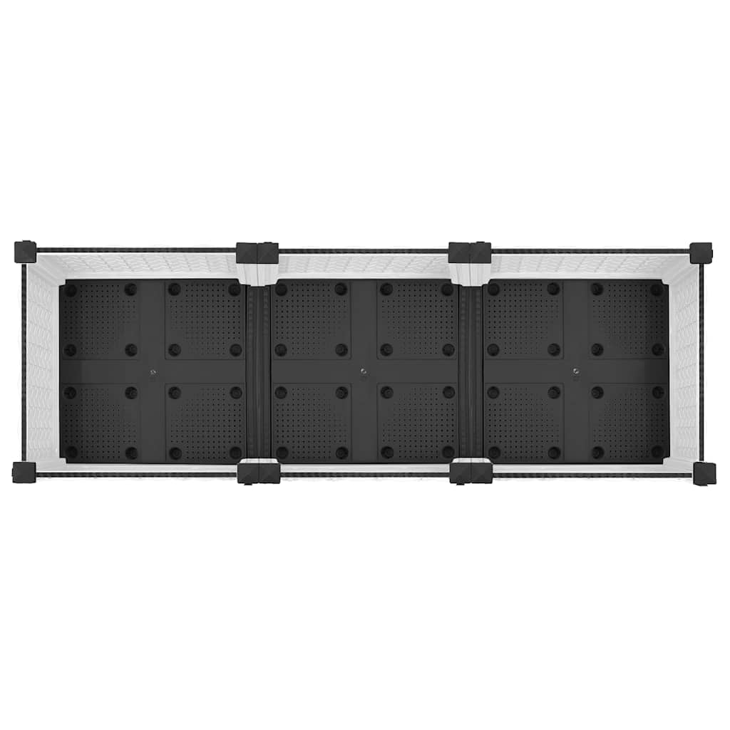 Fioriera Rialzata 120x40x23 cm in Polipropilene - homemem39