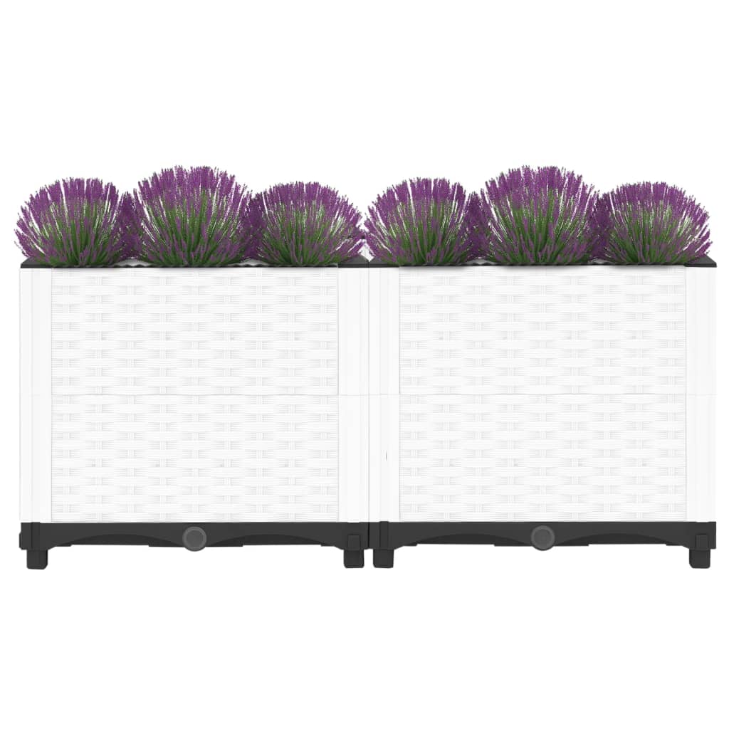 Fioriera Rialzata 80x40x38 cm in Polipropilene - homemem39