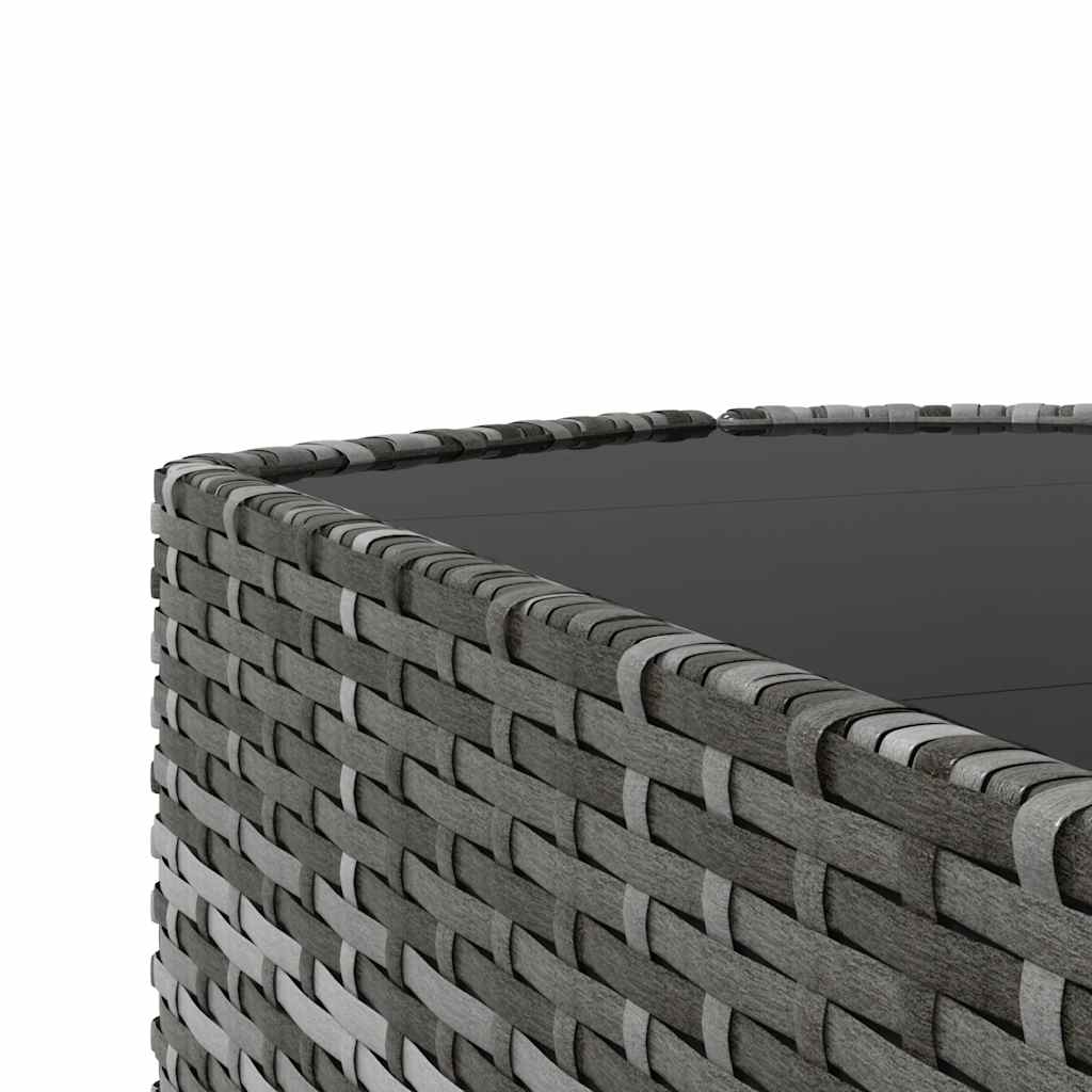 Set Divani da Giardino 3 pz con Cuscini in Polyrattan Grigio - homemem39
