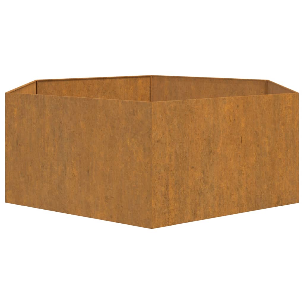 Fioriera Ruggine 138x120x45 cm Acciaio Corten - homemem39