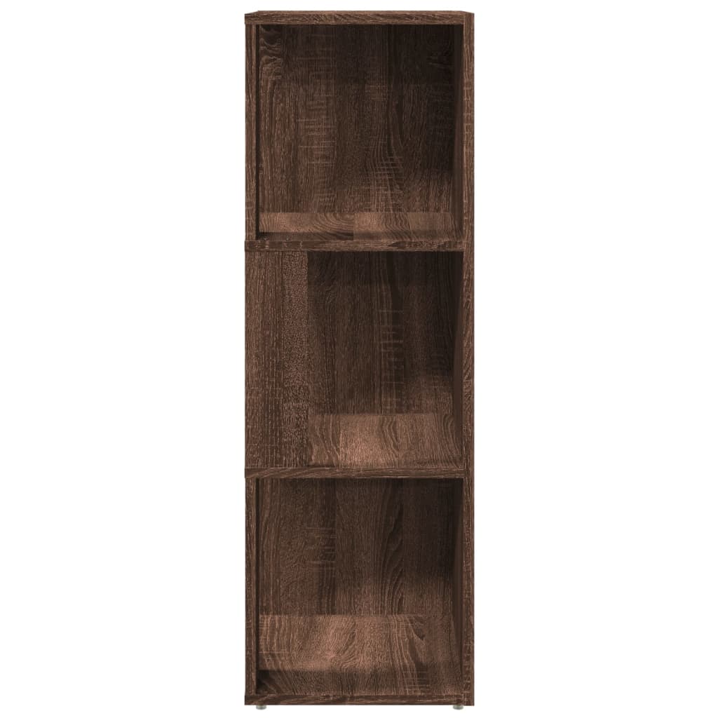 Scaffale Angolare Rovere Marrone 33x33x100 cm Legno Multistrato - homemem39