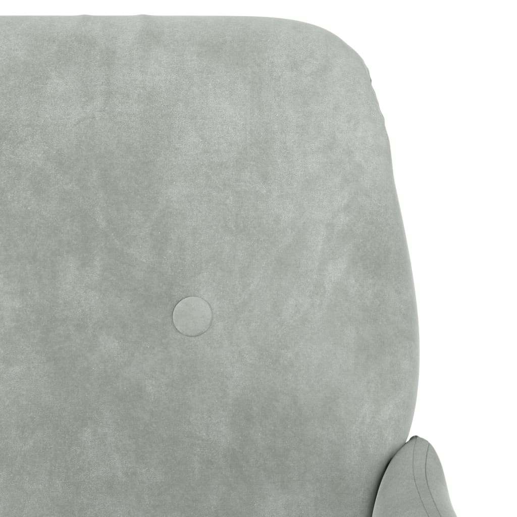 Panca Grigio Chiaro 108x79x79 cm in Velluto - homemem39
