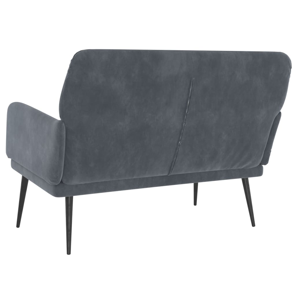 Panca Grigio Scuro 108x79x79 cm in Velluto - homemem39