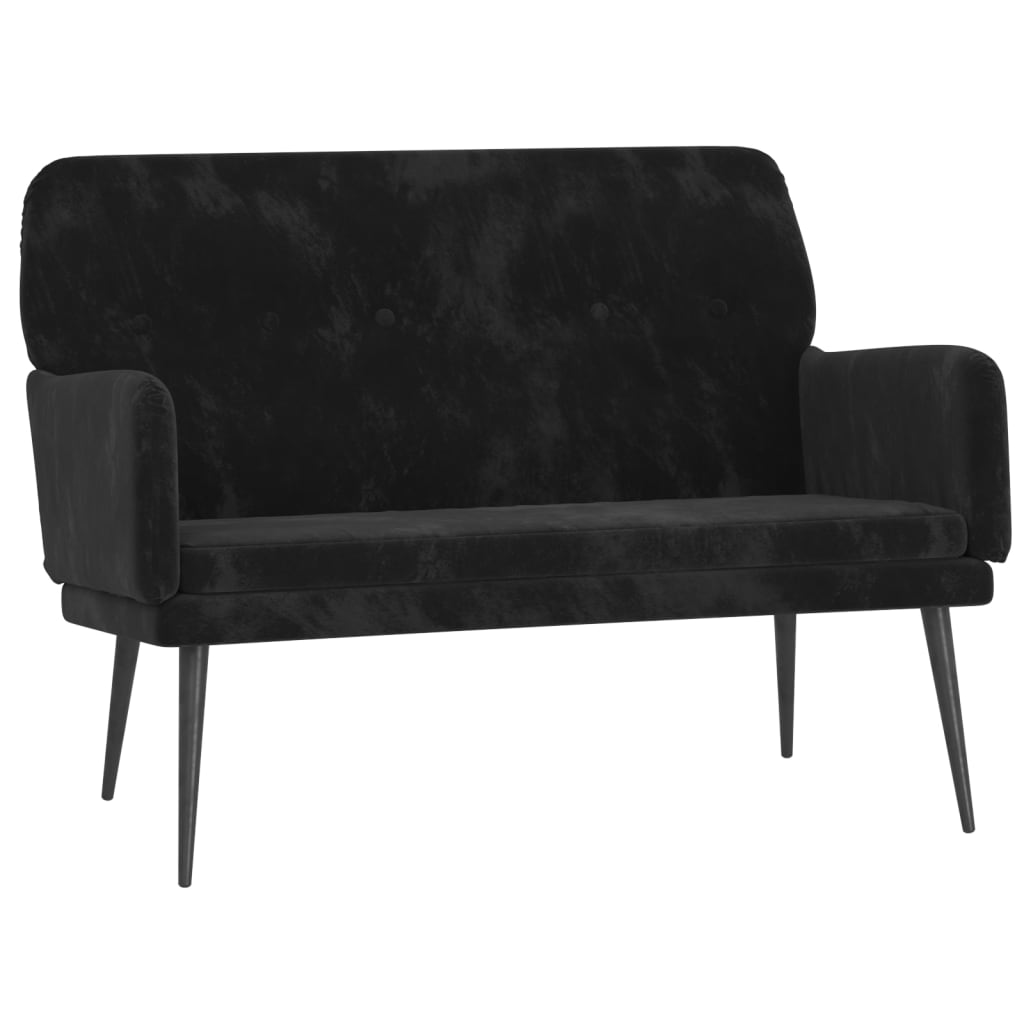 Panca Nera 108x79x79 cm in Velluto - homemem39