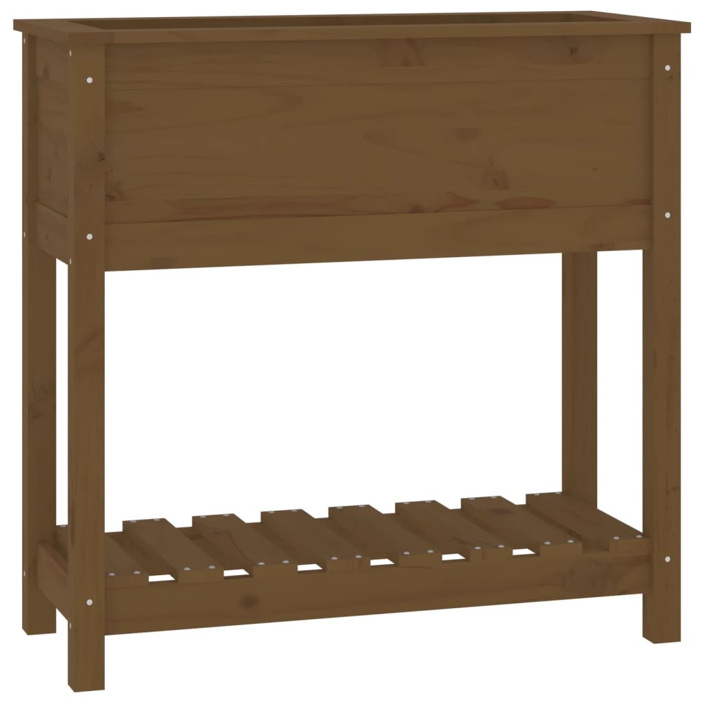Fioriera con Mensola Ambra 82,5x34,5x81 cm Legno Massello Pino - homemem39