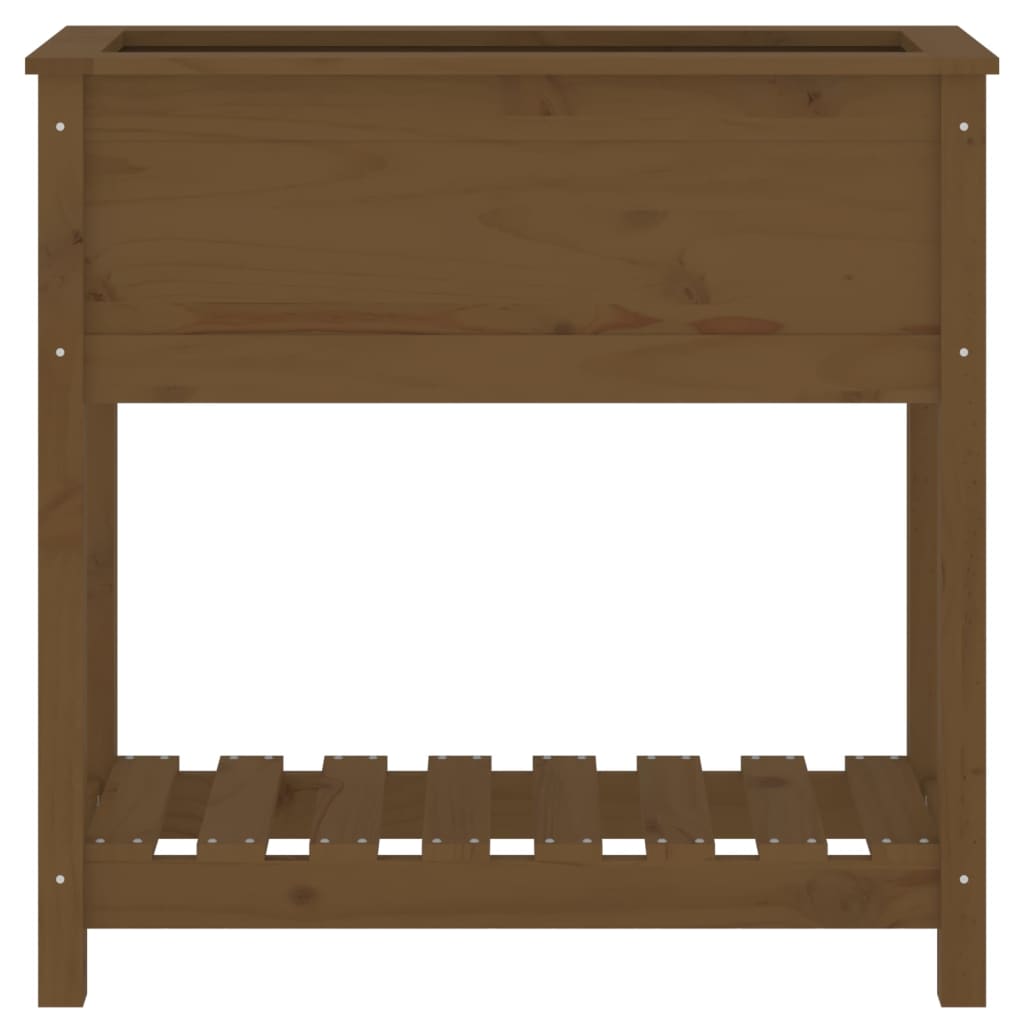 Fioriera con Mensola Ambra 82,5x34,5x81 cm Legno Massello Pino - homemem39