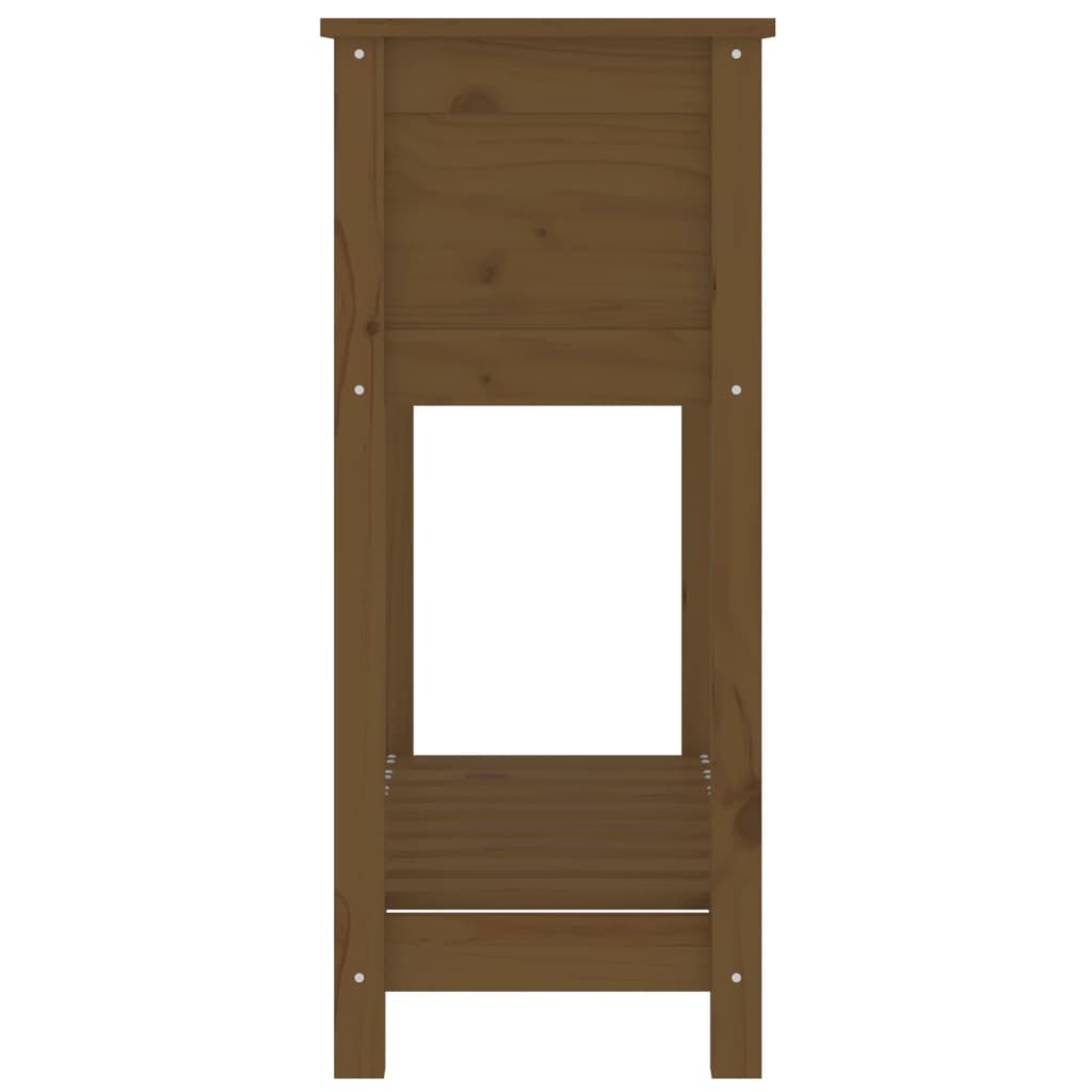 Fioriera con Mensola Ambra 82,5x34,5x81 cm Legno Massello Pino - homemem39