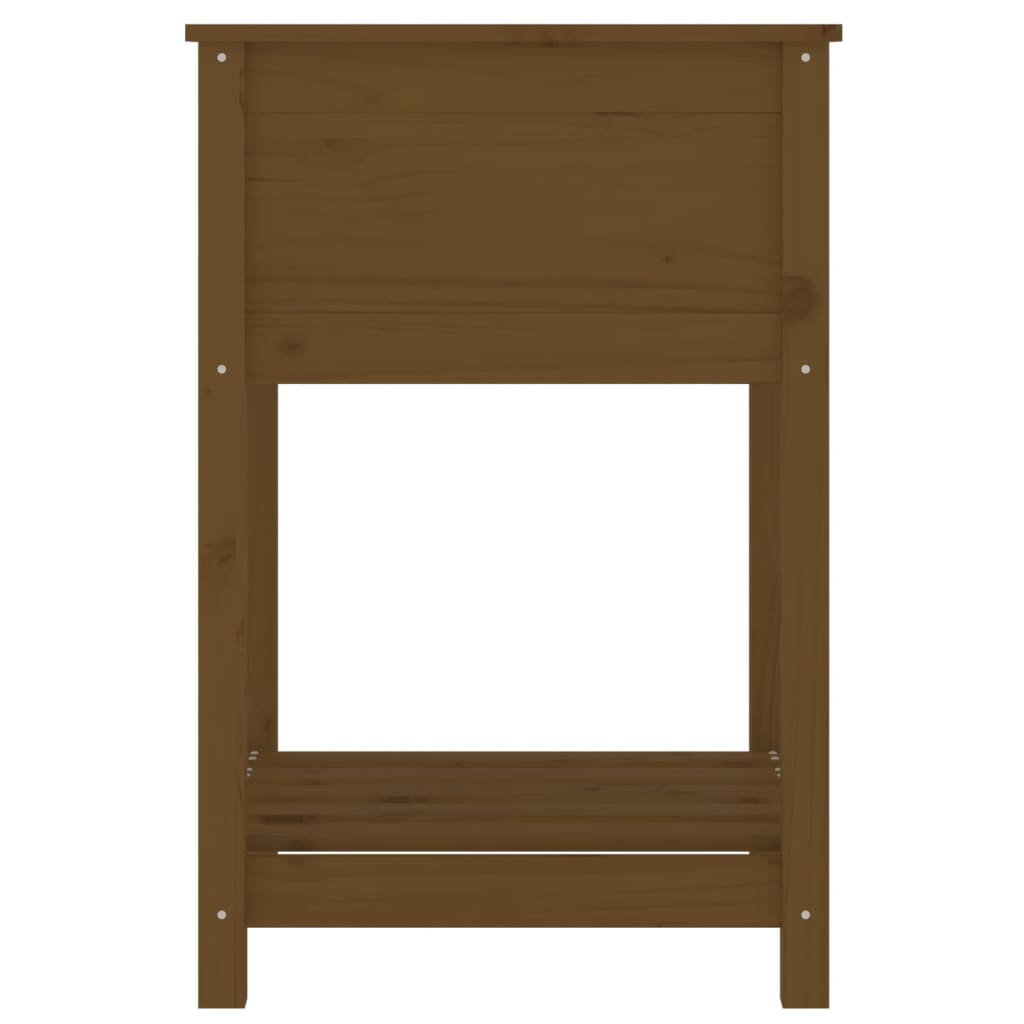 Fioriera con Mensola Ambra 54x54x81cm in Legno Massello di Pino - homemem39