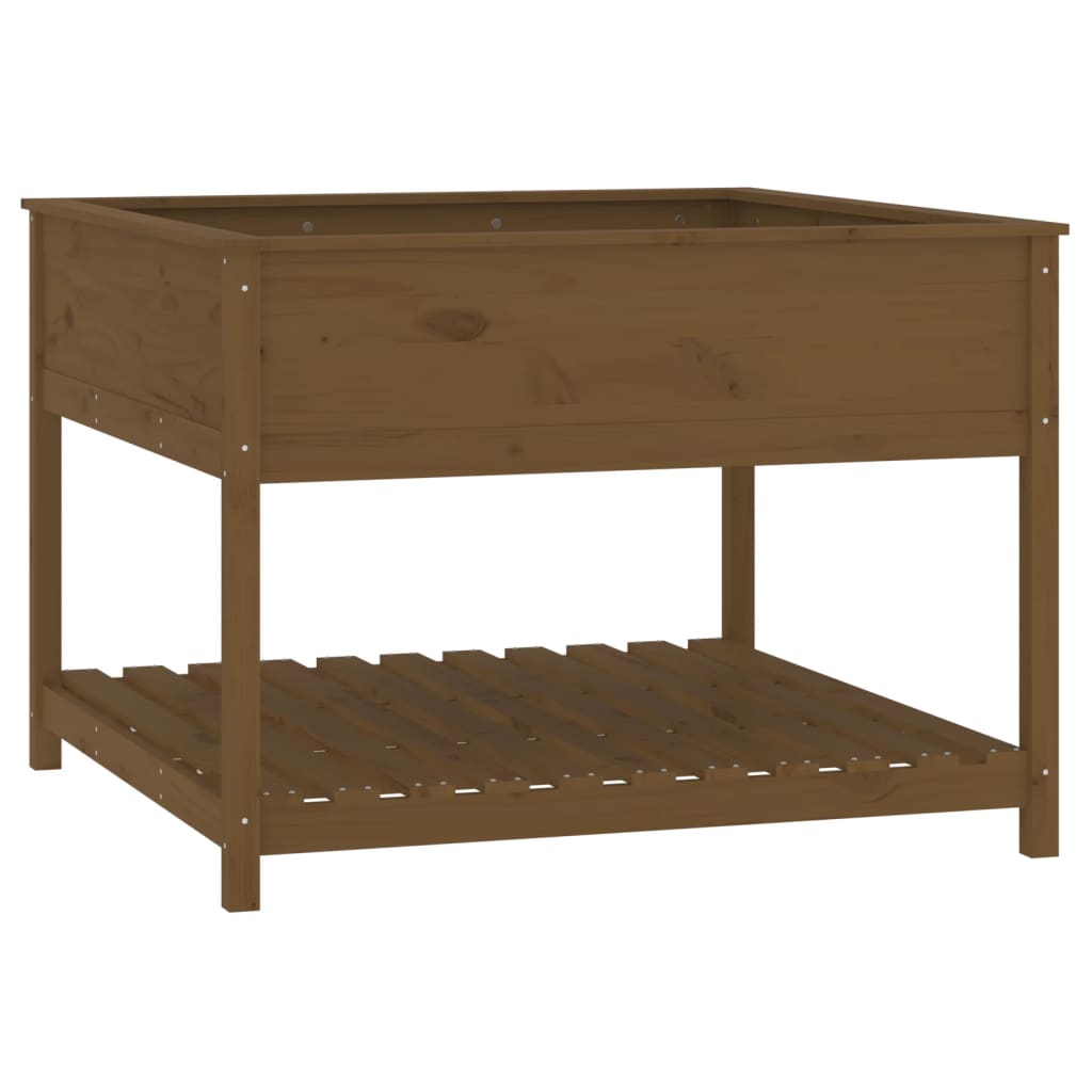Fioriera con Mensola Ambra 111,5x111,5x81cm Legno Massello Pino - homemem39