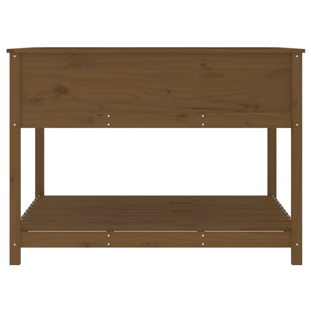 Fioriera con Mensola Ambra 111,5x111,5x81cm Legno Massello Pino - homemem39