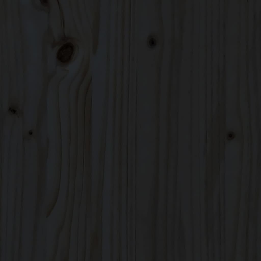 Compostiera Nera 63,5x63,5x77,5 cm in Legno Massello di Pino - homemem39