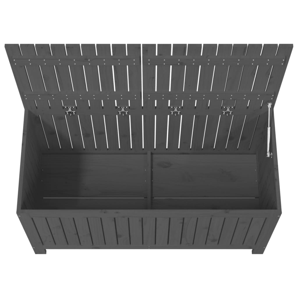 Contenitore da Giardino Grigio 121x55x64 cm Legno Massello Pino - homemem39