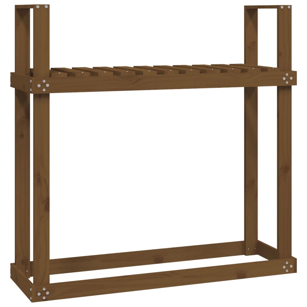 Portalegna Ambra 110x35x108,5 cm in Legno Massello di Pino - homemem39