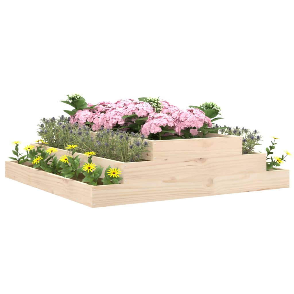 Fioriera 110x110x27 cm in Legno Massello di Pino - homemem39