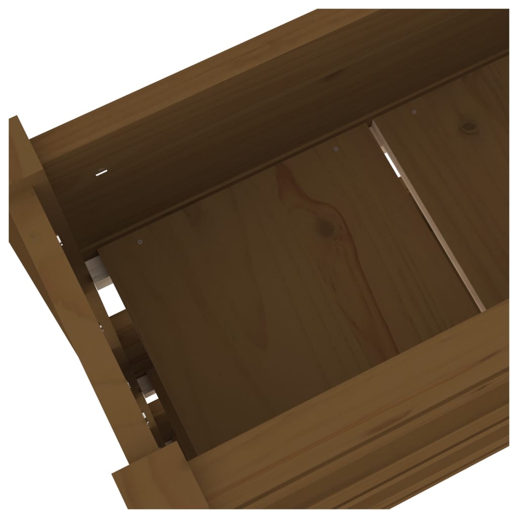 Fioriera Marrone Ambra 77x25x104,5 cm in Legno Massello di Pino - homemem39