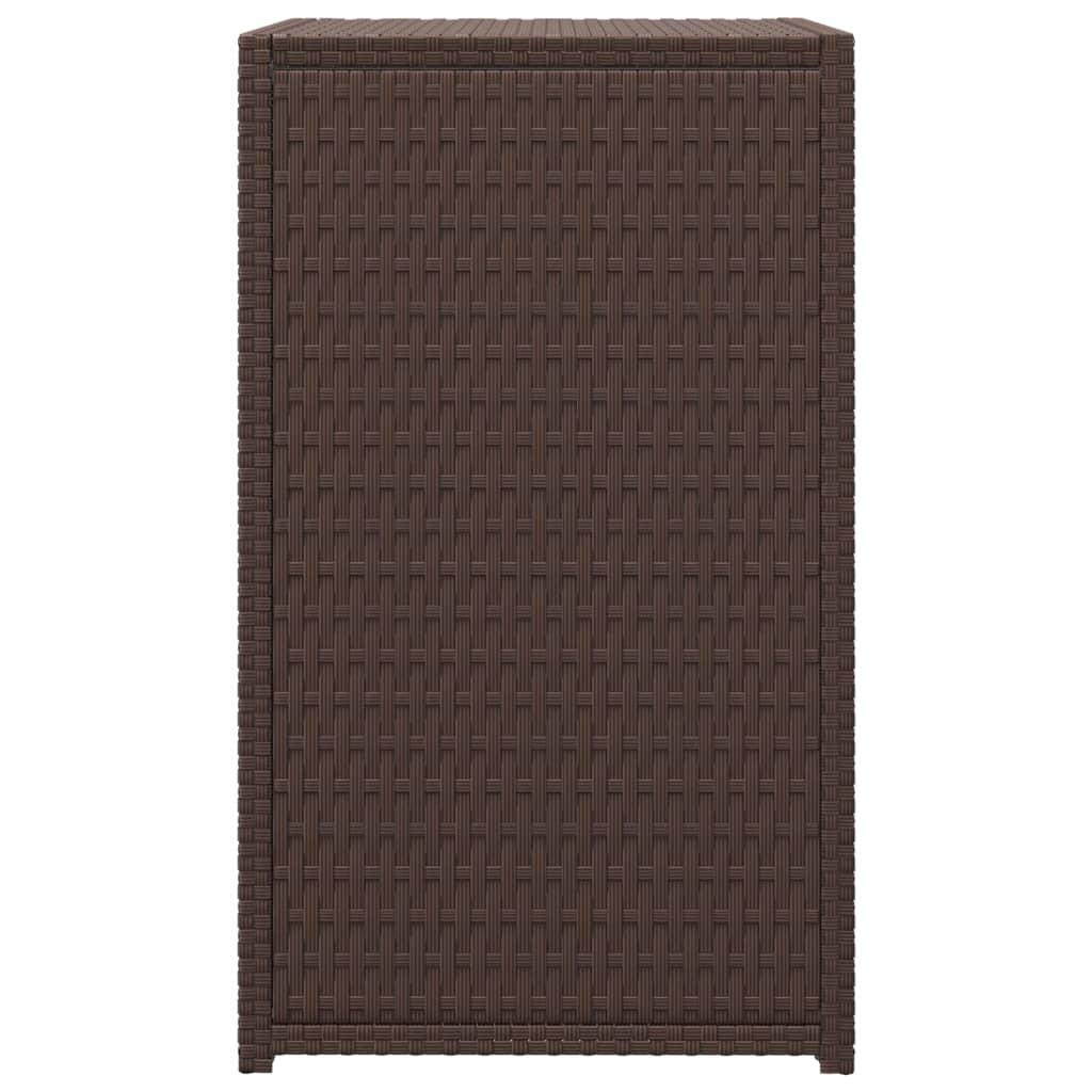 Tavolino a C Marrone 40x35x60 cm in Polyrattan - homemem39