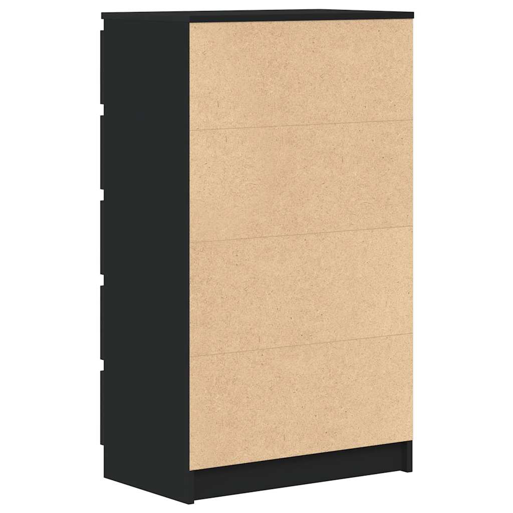 Cassettiera Nera 60x36x103 cm in Legno Multistrato - homemem39