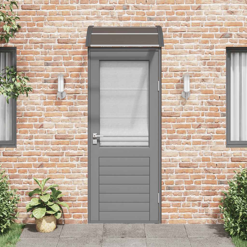 Pensilina per porta nera 80x75 cm in policarbonato | homemem39