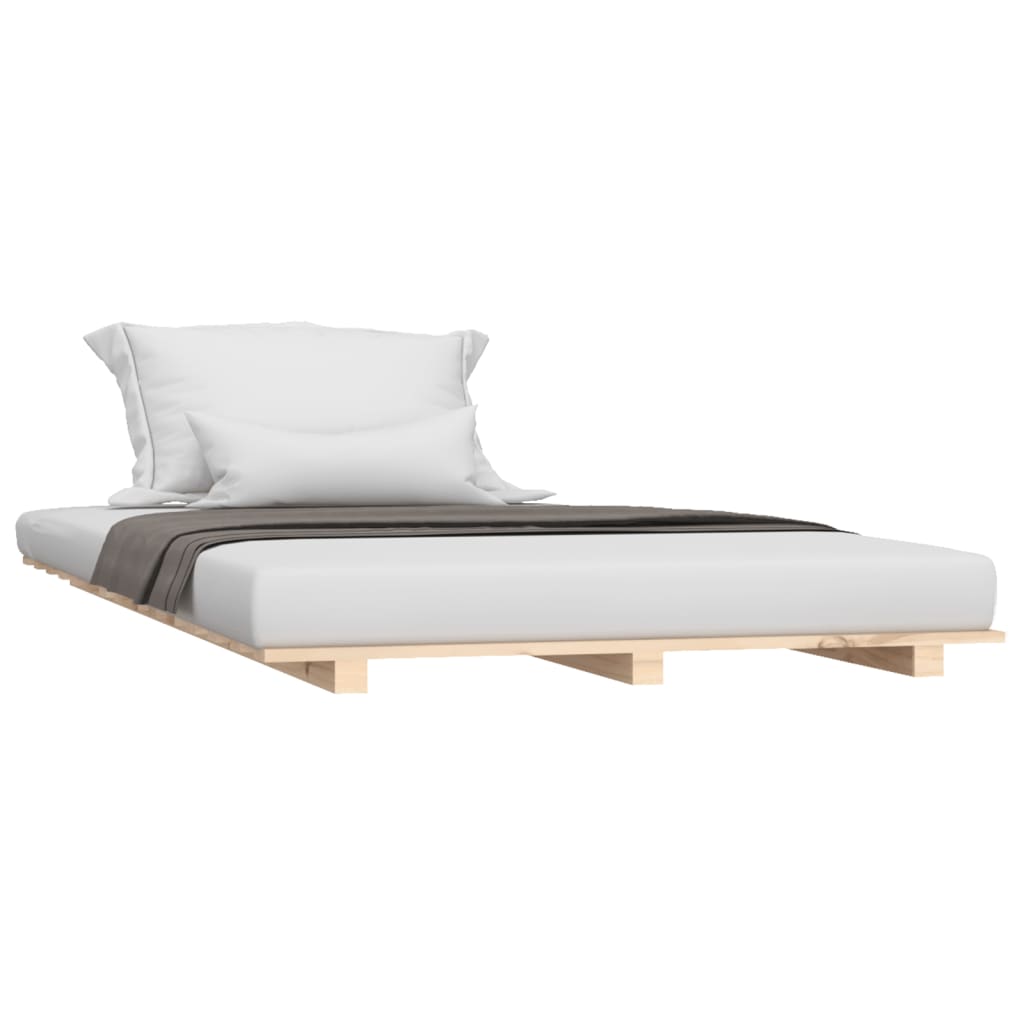 Giroletto senza Materasso 90x200 cm in Legno Massello di Pino - homemem39