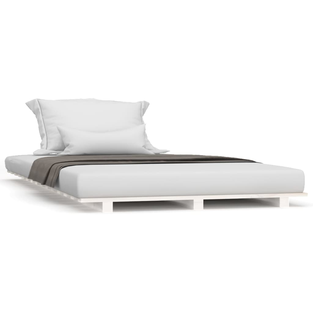 Giroletto senza Materasso Bianco 90x200 cm Legno Massello Pino - homemem39