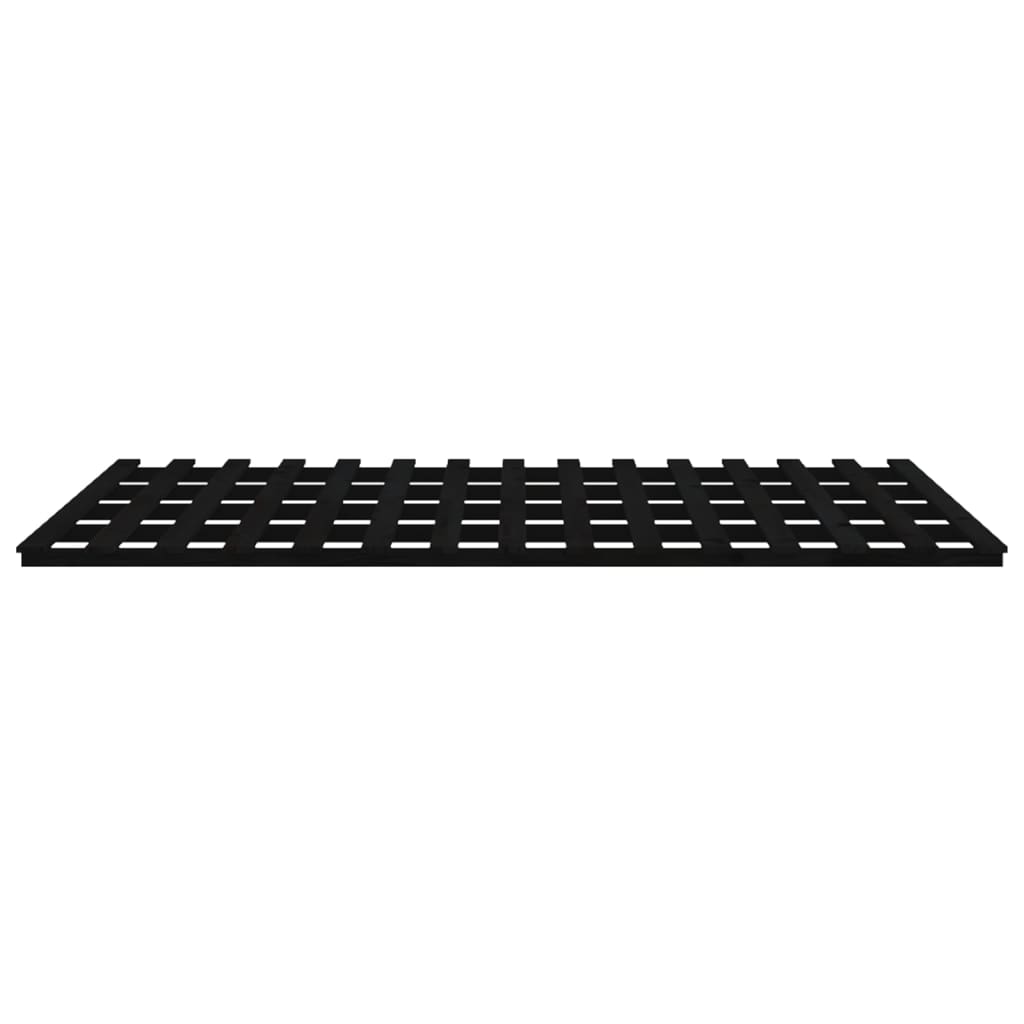 Giroletto Nero 200x200 cm in Legno Massello di Pino - homemem39