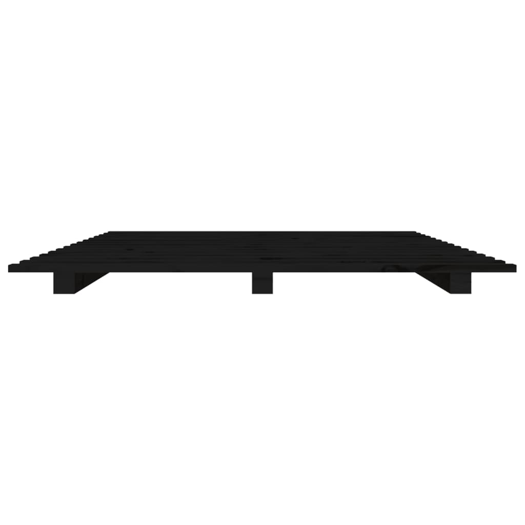 Giroletto Nero 75x190 cm in Legno Massello di Pino - homemem39