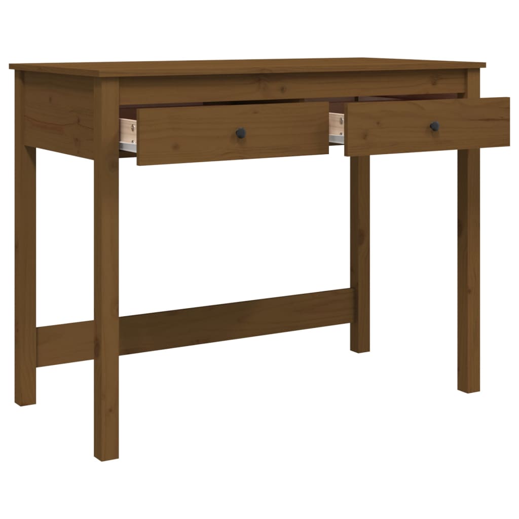 Scrivania con Cassetti Ambra 100x50x78 cm Legno Massello Pino - homemem39
