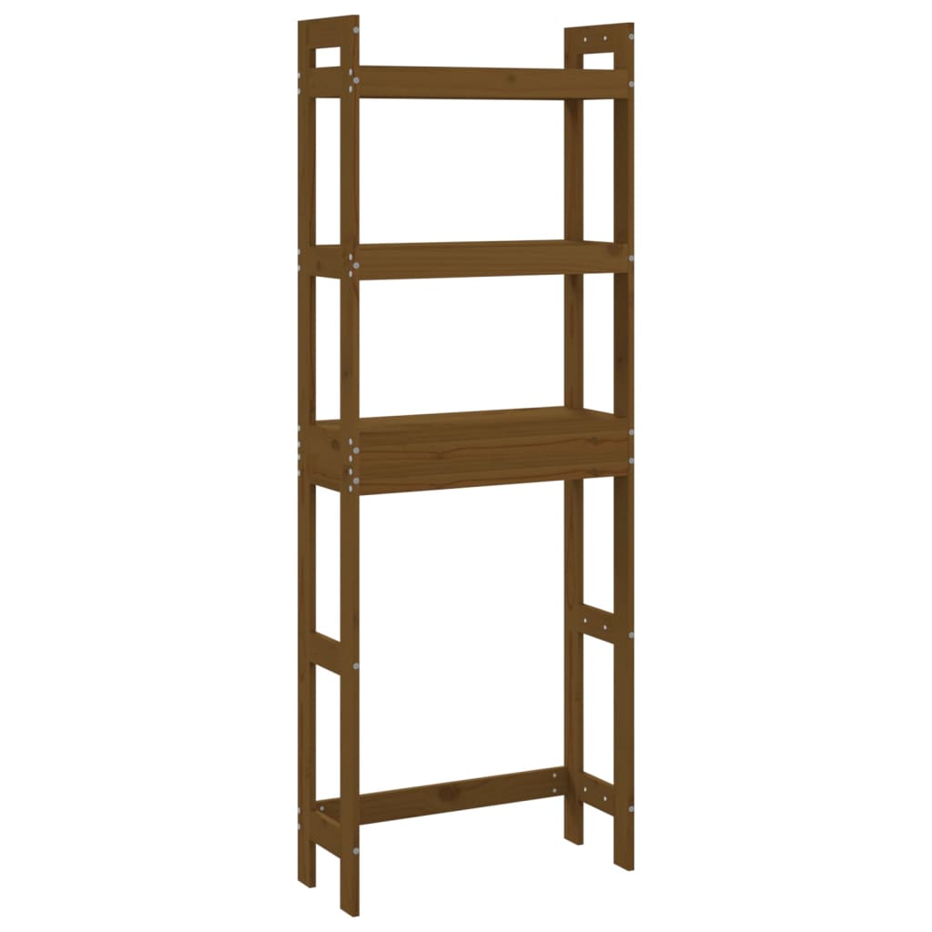 Rastrelliera da Bagno Ambra 63x26x171 cm Legno Massello Pino - homemem39