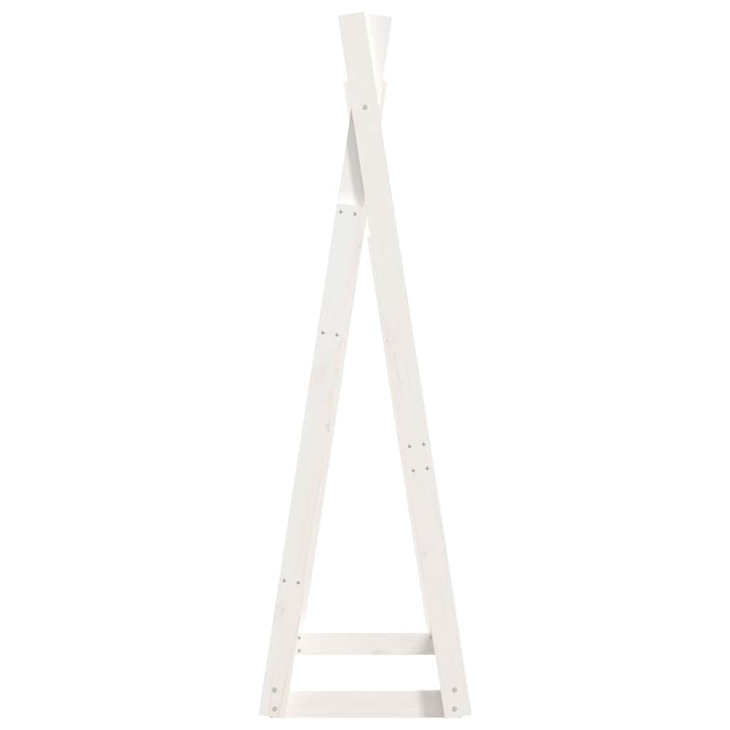 Appendiabiti Bianco 100x45x150 cm in Legno Massello di Pino - homemem39