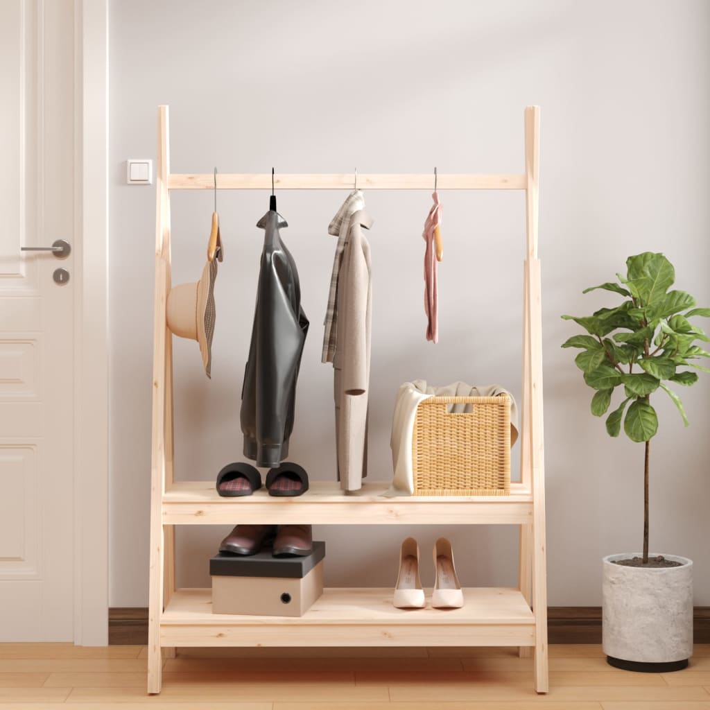 Appendiabiti 100x45,5x150 cm Legno Massello di Pino - homemem39