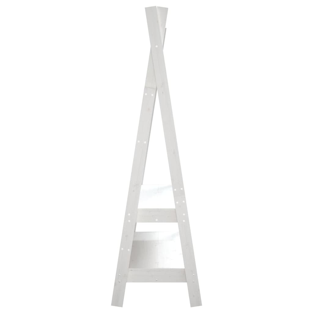 Appendiabiti Bianco 100x45,5x150 cm Legno Massello di Pino - homemem39