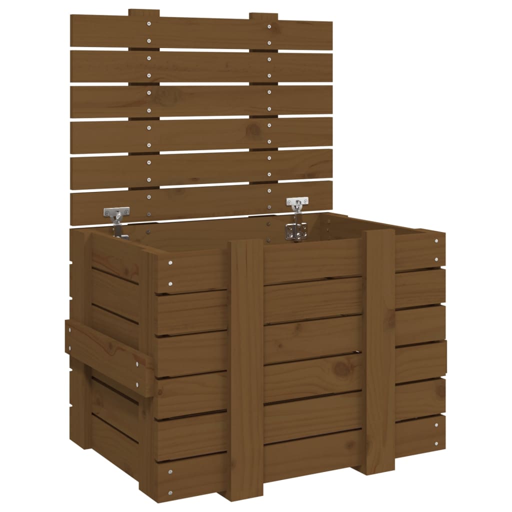 Contenitore Portaoggetti Ambra 58x40,5x42cm Legno Massello Pino - homemem39