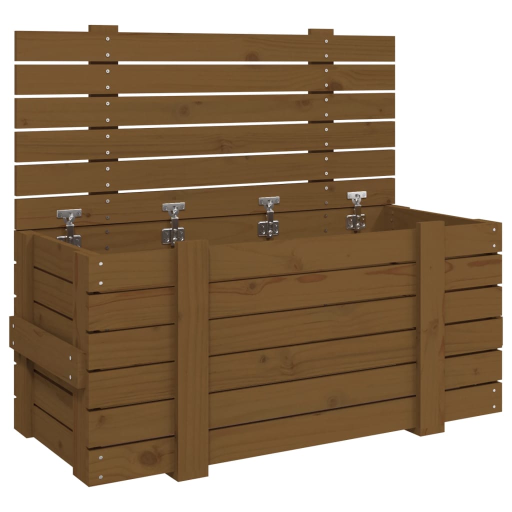 Contenitore Portaoggetti ambra 91x40,5x42cm Legno Massello Pino - homemem39