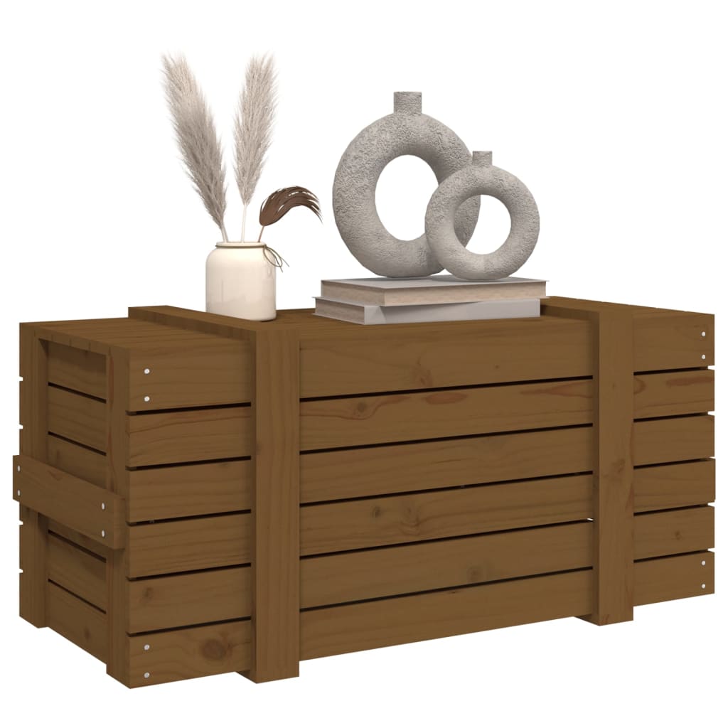 Contenitore Portaoggetti ambra 91x40,5x42cm Legno Massello Pino - homemem39