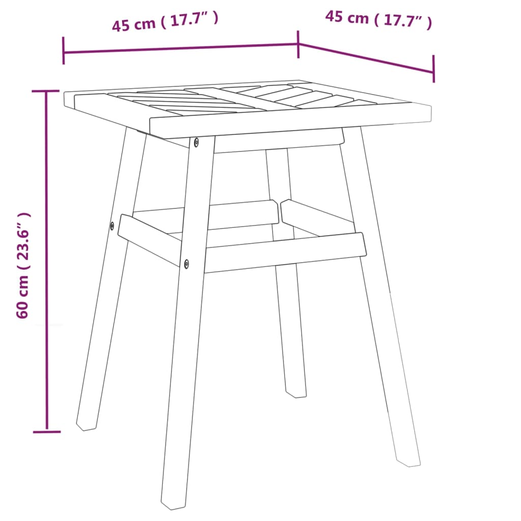 Set da Salotto da Giardino 3 pz in Legno Massello di Acacia | homemem39