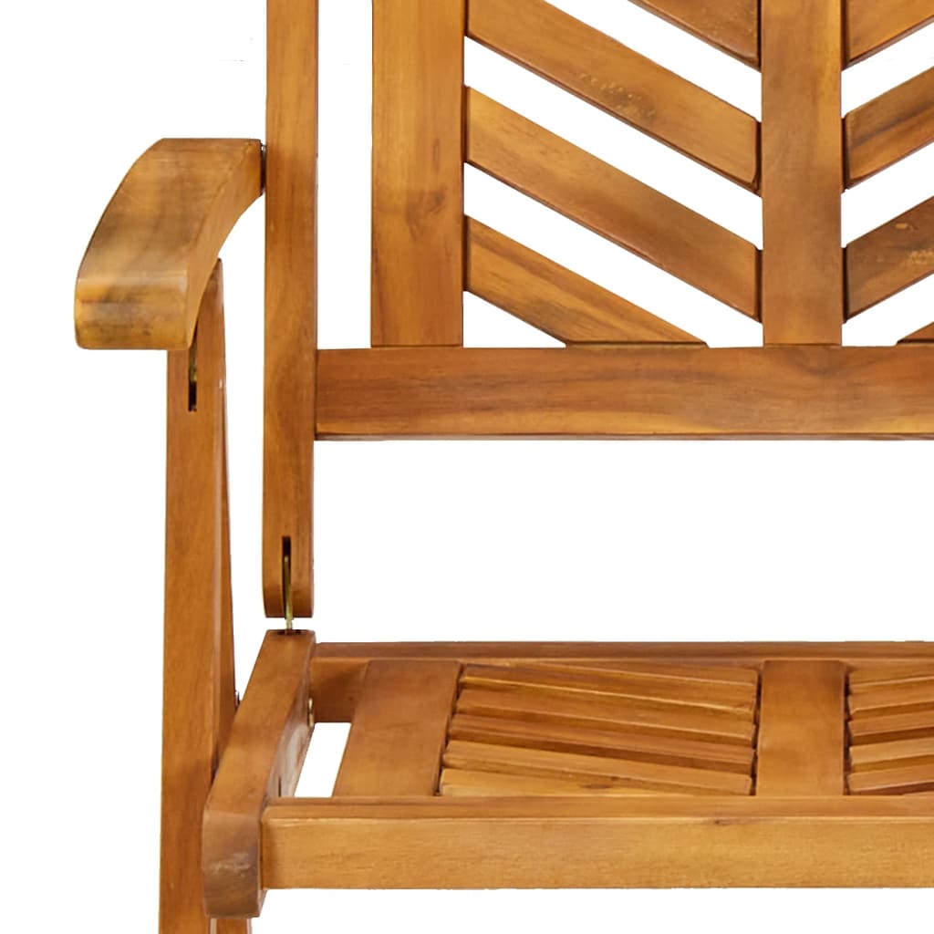 Sedie da Giardino Reclinabili 3 pz in Legno Massello di Acacia - homemem39