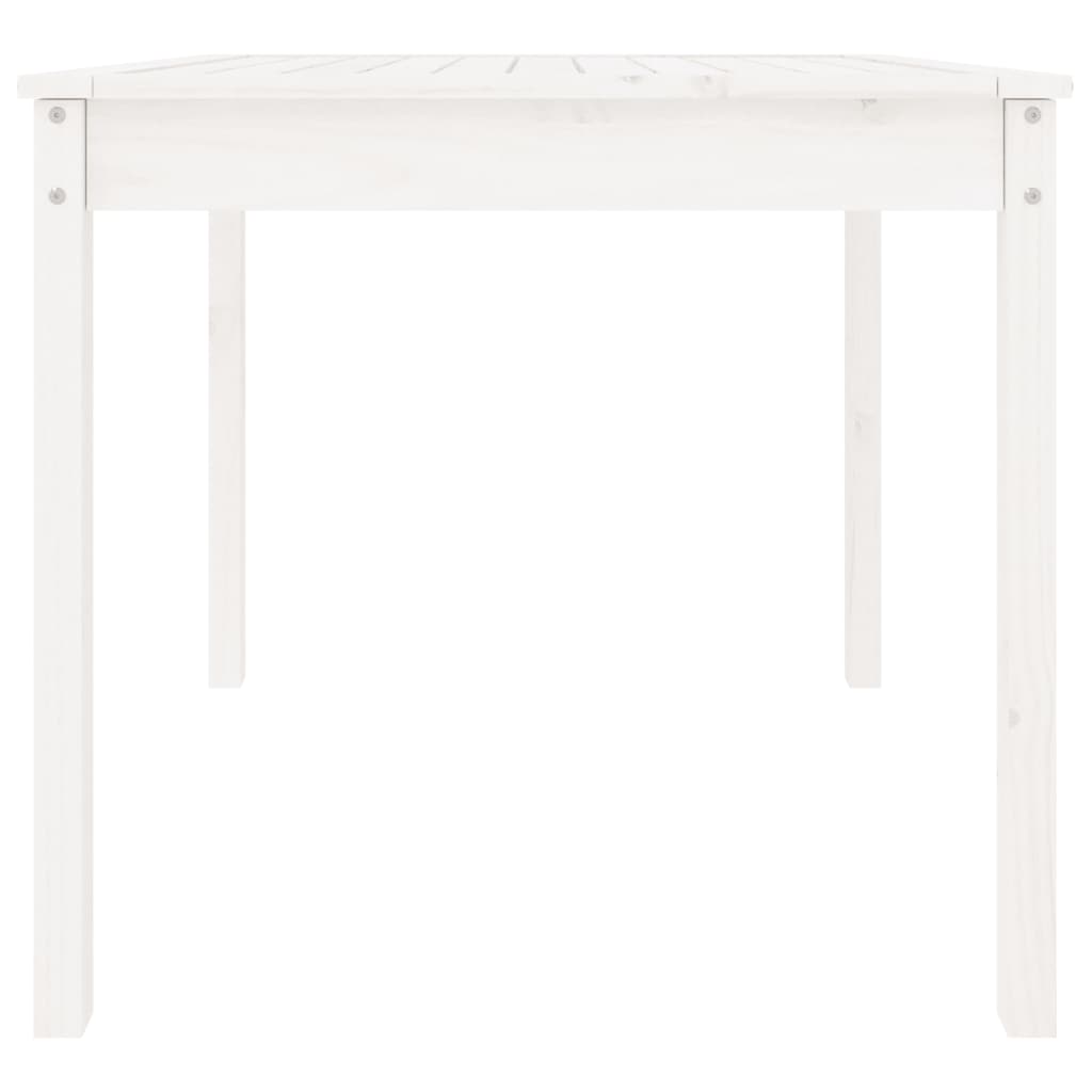 Tavolo da Giardino Bianco 82,5x82,5x76cm Legno Massello di Pino