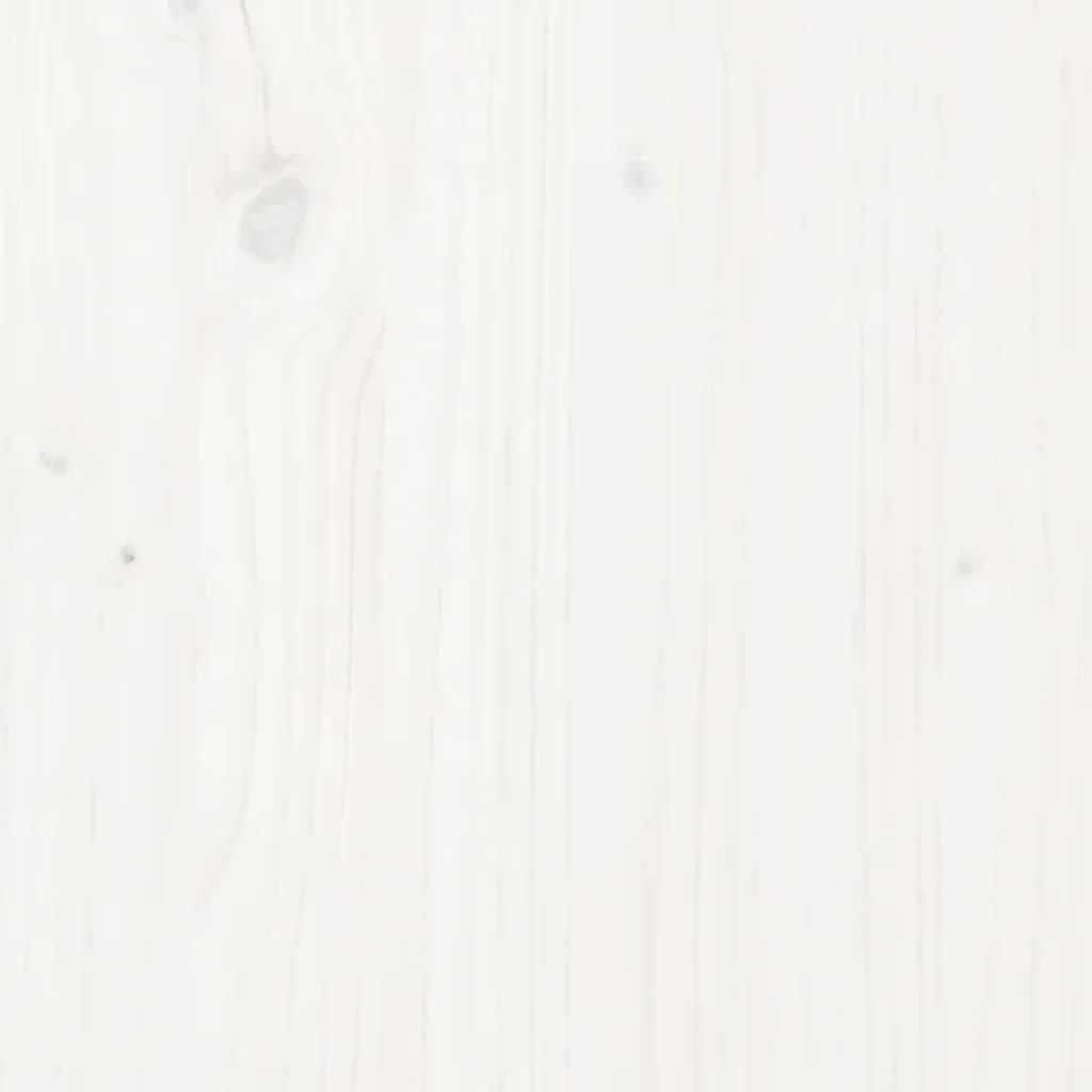 Tavolo da Giardino Bianco 82,5x82,5x76cm Legno Massello di Pino