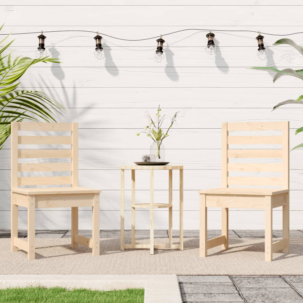 Sedie da Giardino 2pz 50x48x91,5 cm Legno Massello di Pino - homemem39