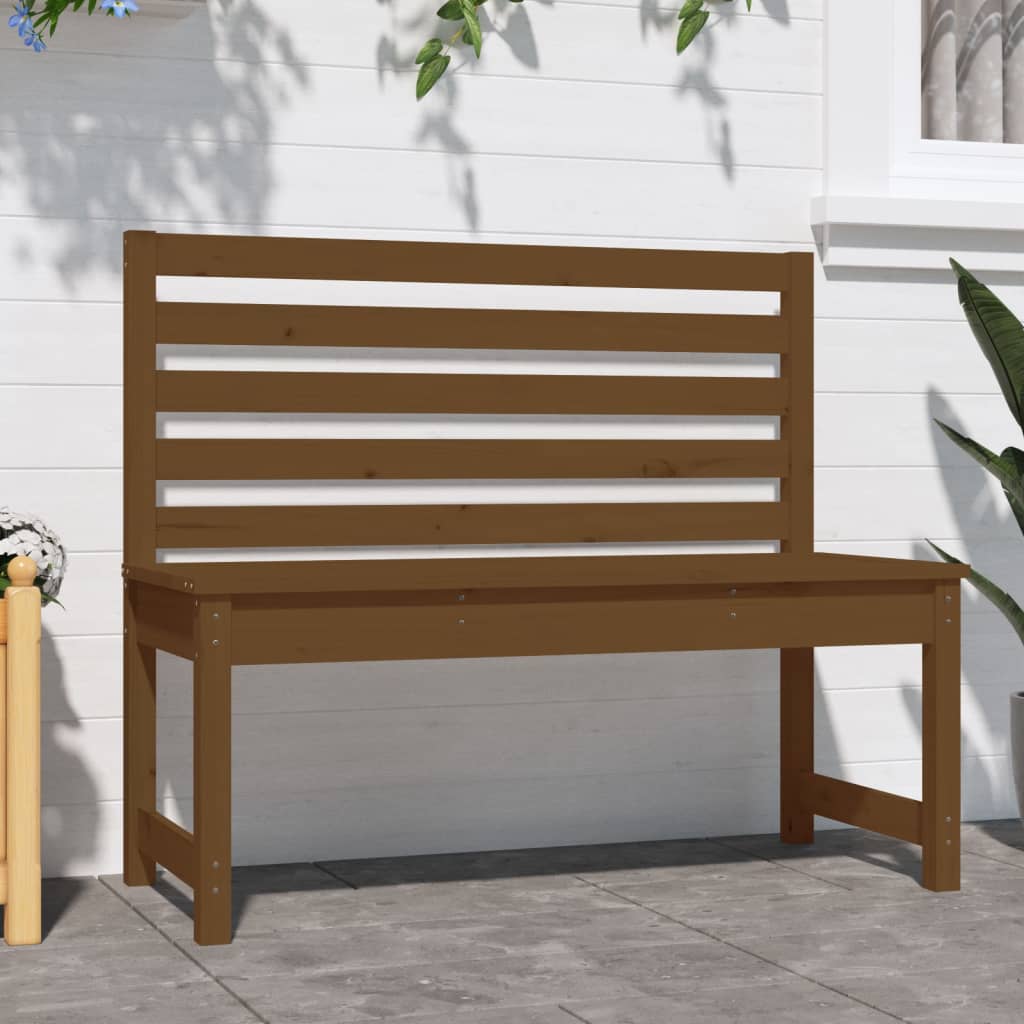 Panca da Giardino Ambra 109 cm in Legno Massello di Pino - homemem39