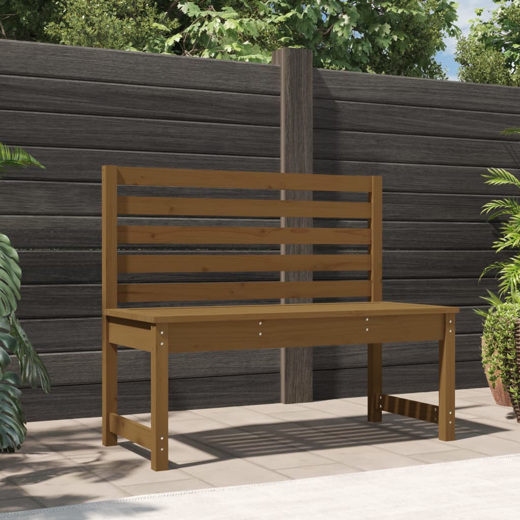 Panca da Giardino Ambra 109 cm in Legno Massello di Pino - homemem39