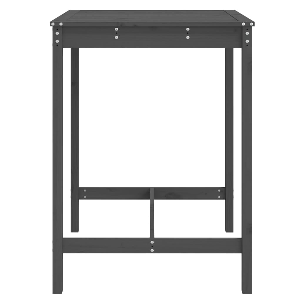 Tavolo da Giardino Grigio 82,5x82,5x110 cm Legno Massello Pino - homemem39
