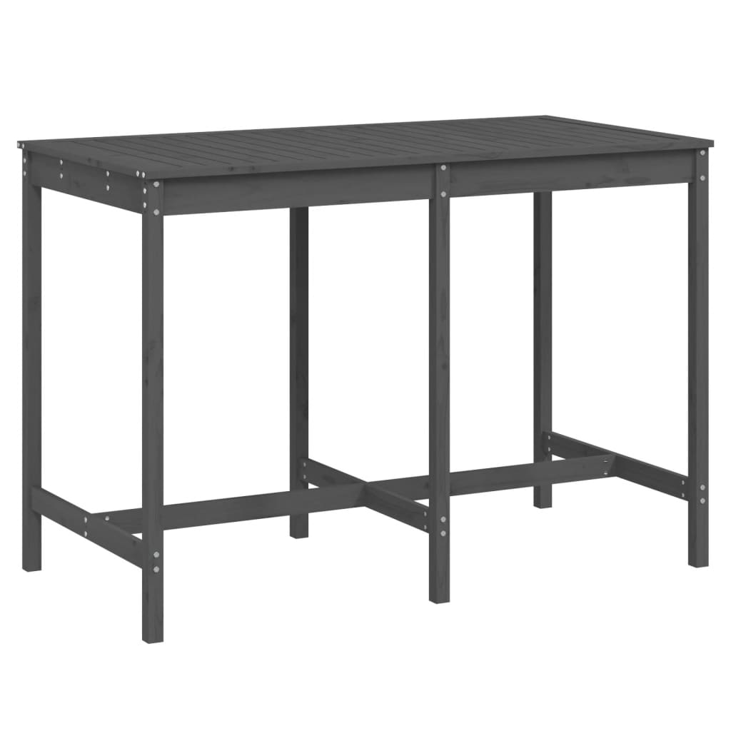 Tavolo da Giardino Grigio 159,5x82,5x110 cm Legno Massello Pino - homemem39