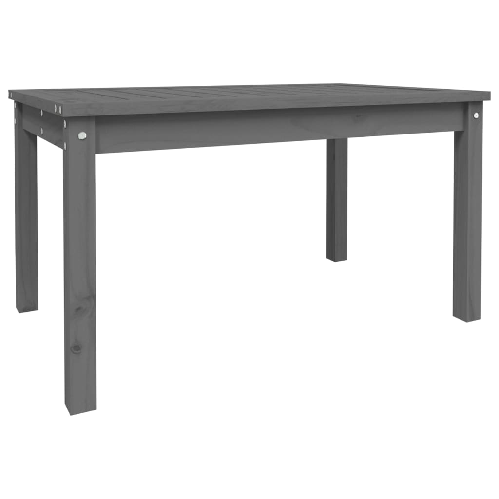 Tavolo da Giardino Grigio 82,5x50,5x45 cm Legno Massello Pino - homemem39