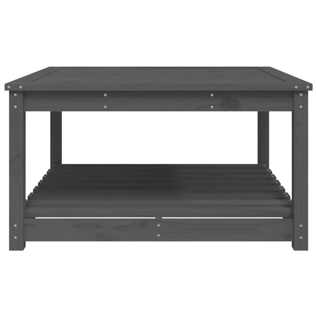 Tavolo da Giardino Grigio 82,5x82,5x45 cm Legno Massello Pino - homemem39