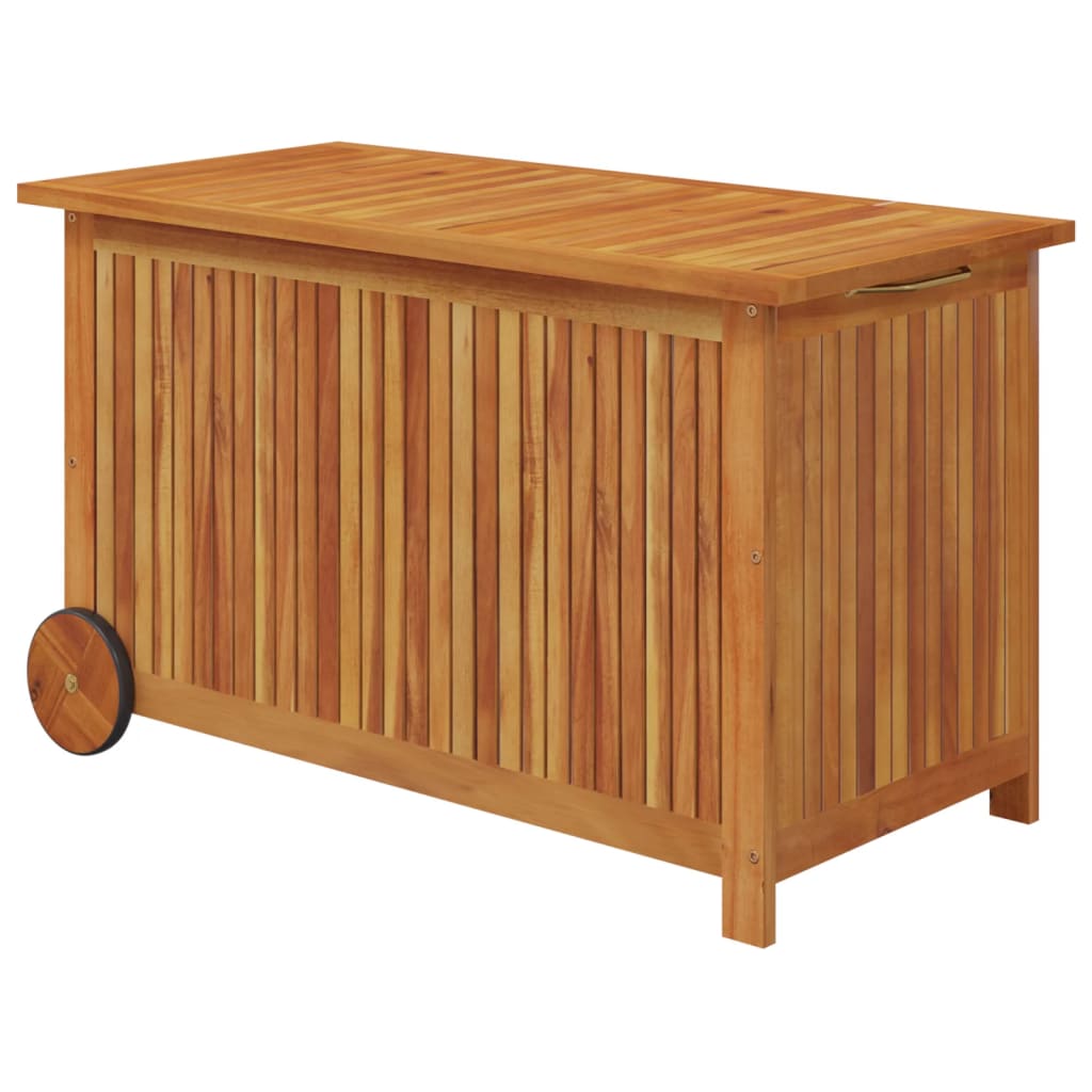 Contenitore Giardino con Ruote 90x50x58cm Legno Massello Acacia - homemem39