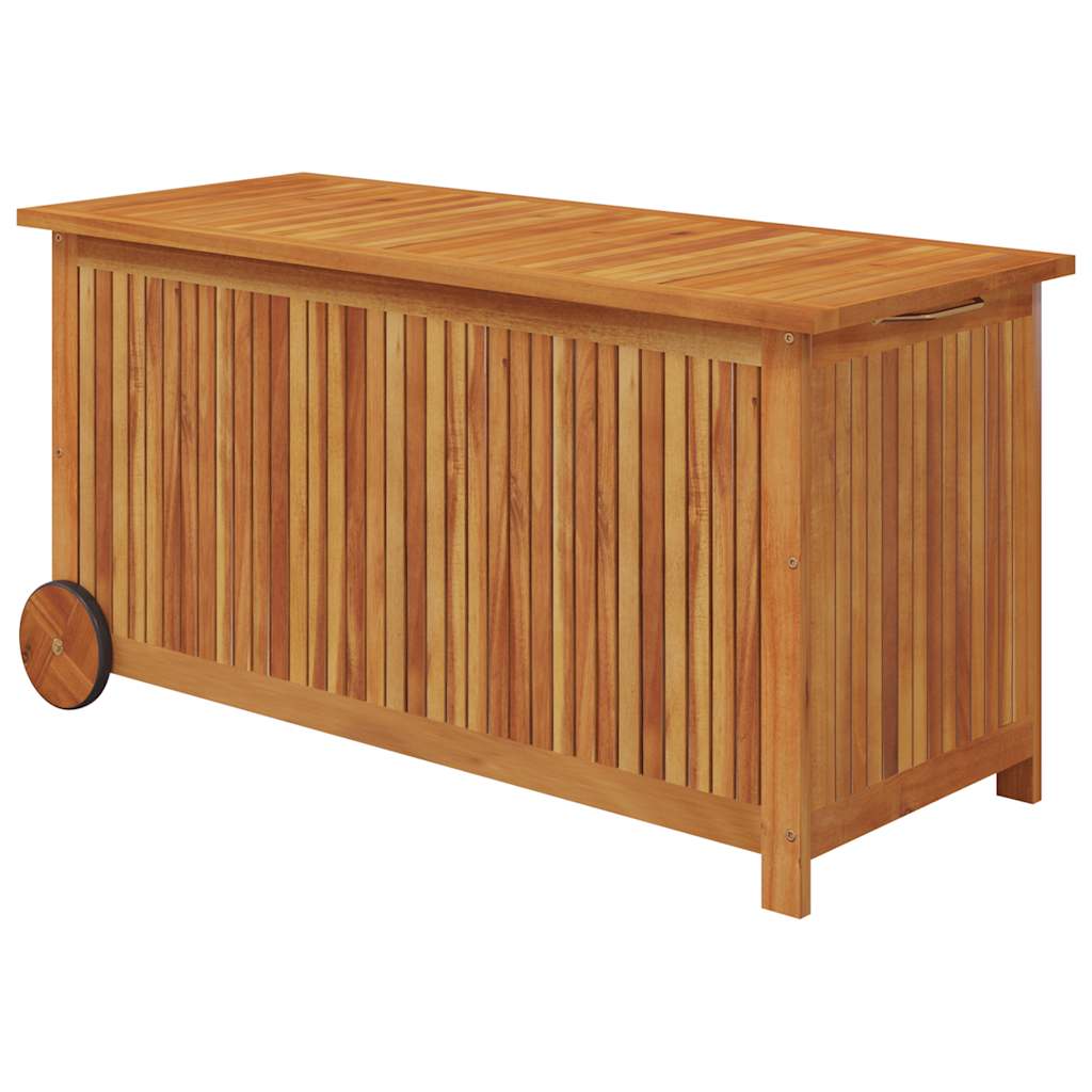 Contenitore Giardino con Ruote 113x50x58 Legno Massello Acacia - homemem39